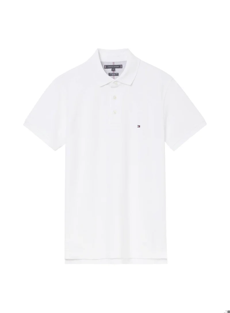 Tommy Hilfiger White 1985 Slim Fit Pique Polo Shirt for Men | Best Price UAE