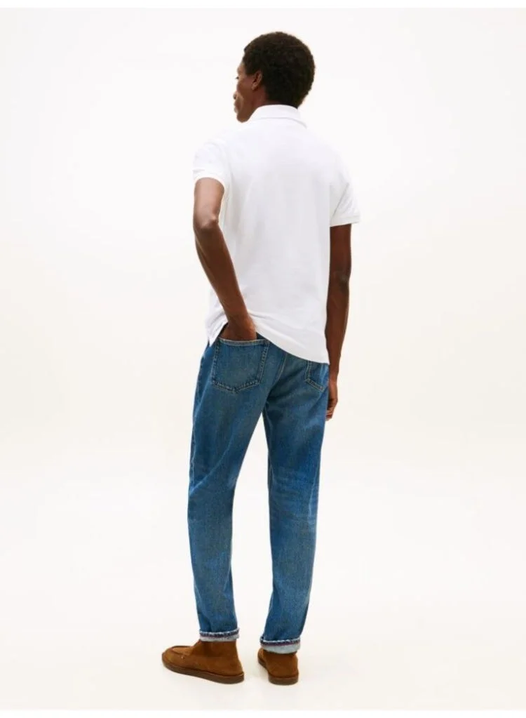 Tommy Hilfiger White 1985 Slim Fit Pique Polo Shirt for Men | Best Price UAE