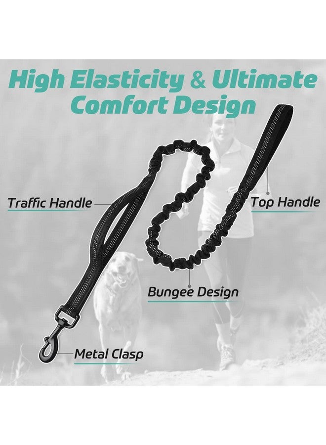 rabbitgoo Tactical Bungee Dog Leash with Shock Absorption, Military Training Leash with 2 Padded Control Handles for Medium Large Dogs, 5.2FT, Black - Image 4