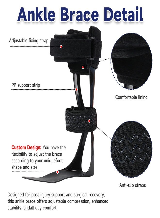 Cryxinty AFO Brace for Foot Drop - Lightweight Stabilizer for Men & Women, Fits in Most Shoes for Stroke, MS & Hemiplegia Recovery, Ankle Support & Drop Foot (Right, X-Large) - Image 3