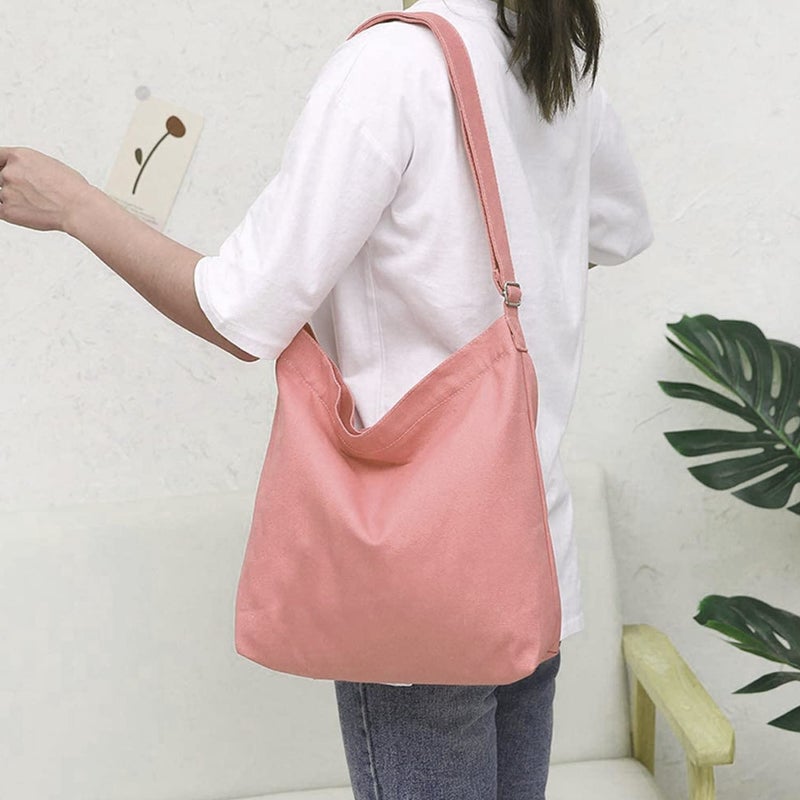 Lify حقيبة كتف قماشية كبيرة الحجم للنساء بتصميم ريترو - 1 قطعة - Image 3