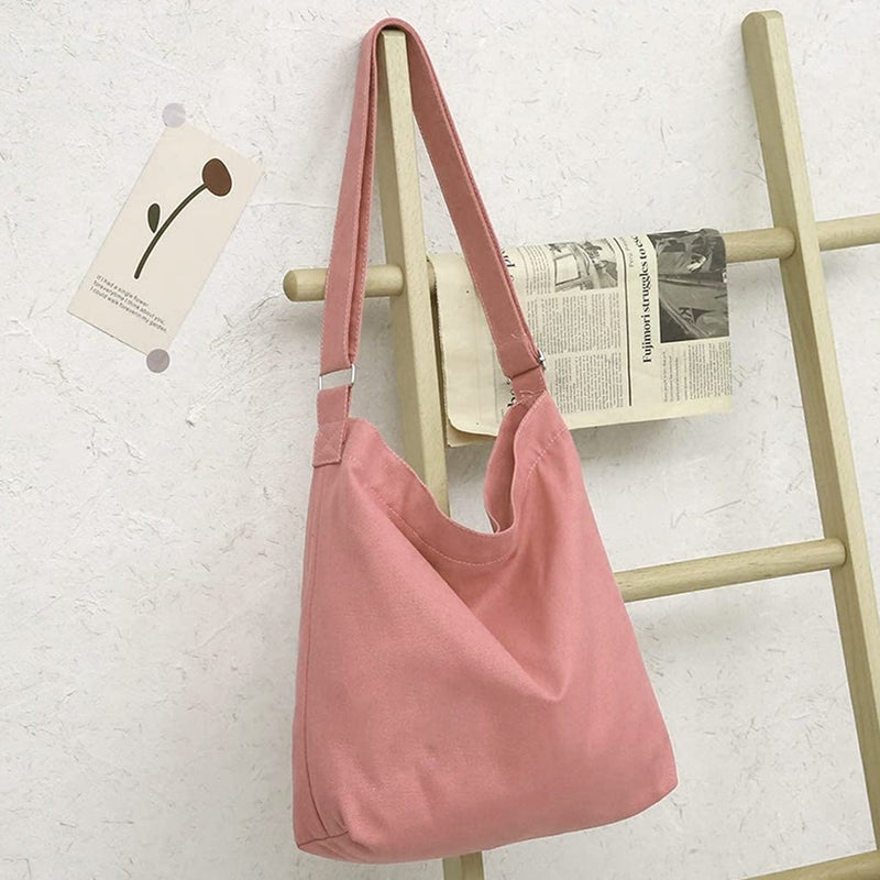 Lify حقيبة كتف قماشية كبيرة الحجم للنساء بتصميم ريترو - 1 قطعة - Image 5