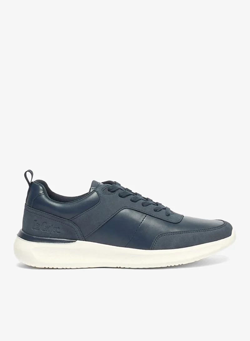 Men's Panelled Sneakers with Lace-Up Closure