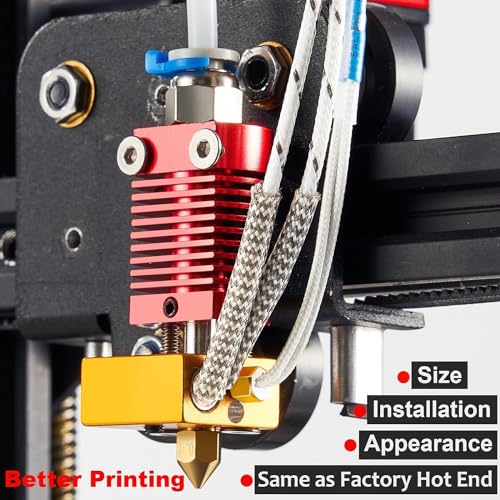 SAPLUSREPRAP 5Aplusreprap Ender 3 Hotend Upgrade: M3 Stud Thermistor,Fast Replaced, Compatible for Creality Ender 3 V2/Pro,CR-10 J-Head Hotend Replacement, Assembled Extruder 3D Printer Hot end Kit 24V 40W - Image 4