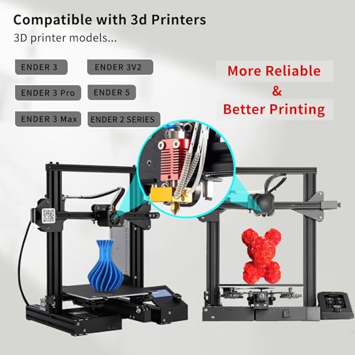 SAPLUSREPRAP 5Aplusreprap Ender 3 Hotend Upgrade: M3 Stud Thermistor,Fast Replaced, Compatible for Creality Ender 3 V2/Pro,CR-10 J-Head Hotend Replacement, Assembled Extruder 3D Printer Hot end Kit 24V 40W - Image 2