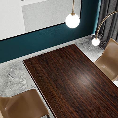 TOTIO Dark Brown Wood Grain Wallpaper Faux Walnut Wood Contact Paper Self-adhesive Wood Stickers for Furniture Waterproof Wallpaper Peel Stick Counter Top Laminant Wood Vinyl Countertop Decorative Paper - Image 5