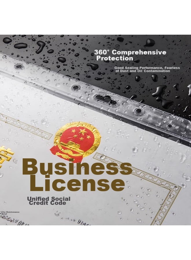 Jin Longxing Jinlongxing Business License Original And Copy Protective Cover, Business License Frame For Wall-mounting, Food Business Permit Certificate Doent Protective Cover, Certificate And Award Display, A4 Landscape Version - Image 5