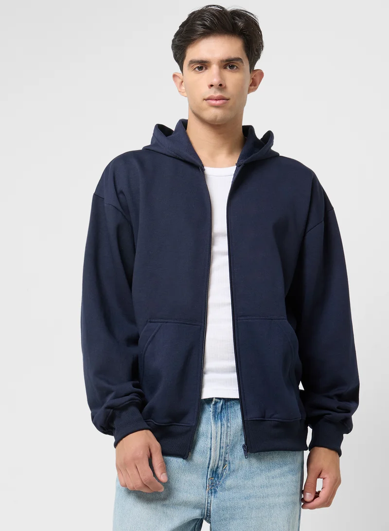 Seventy Five Basics Oversized Zipped Hoodie