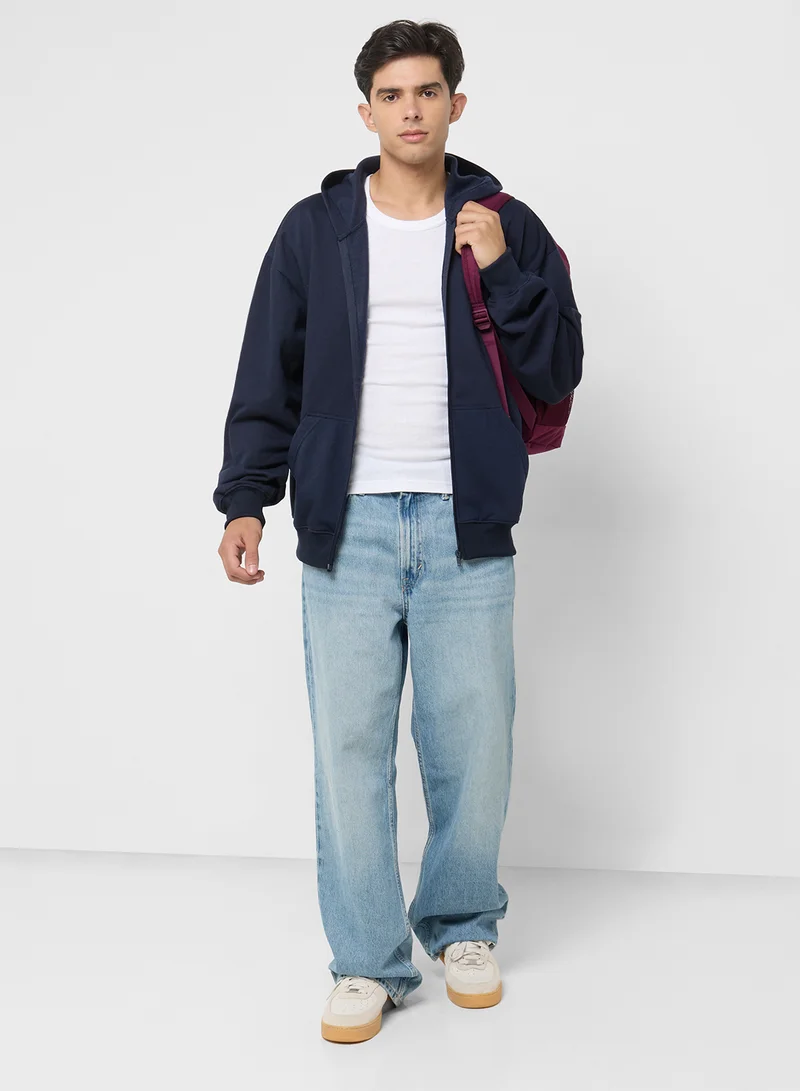Seventy Five Basics Oversized Zipped Hoodie