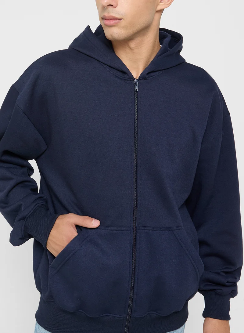 Seventy Five Basics Oversized Zipped Hoodie
