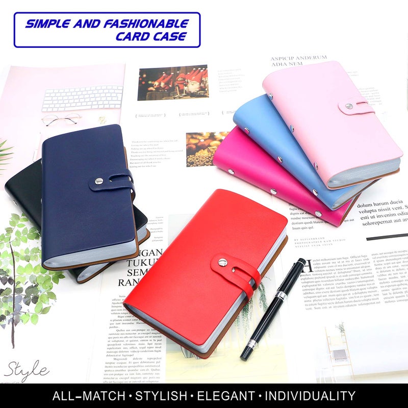 Padike RFID Credit Card Holder Business Card Organizer Business Card Holder, with 96 Card Slots Credit Card Protector for Managing Your Different Cards to Prevent Loss or Damage (Navy blue) - Image 2