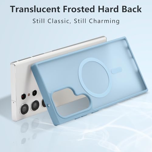 RALEAVO for Samsung Galaxy S25 Ultra Case Strong Magnetic Case [Compatible with Magsafe] Slim Shockproof Protective Phone Cover for S25 Ultra Phone Case with Translucent Hard Back,Blue - Image 2