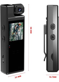 erorex Digital Voice Recorder With 180° Rotating Lens Camera 4K Video Audio Recording Body Cameras 128G Camcorder With Night Vision For Personal Civilians Police Law Enforcement 128G  - Image 5