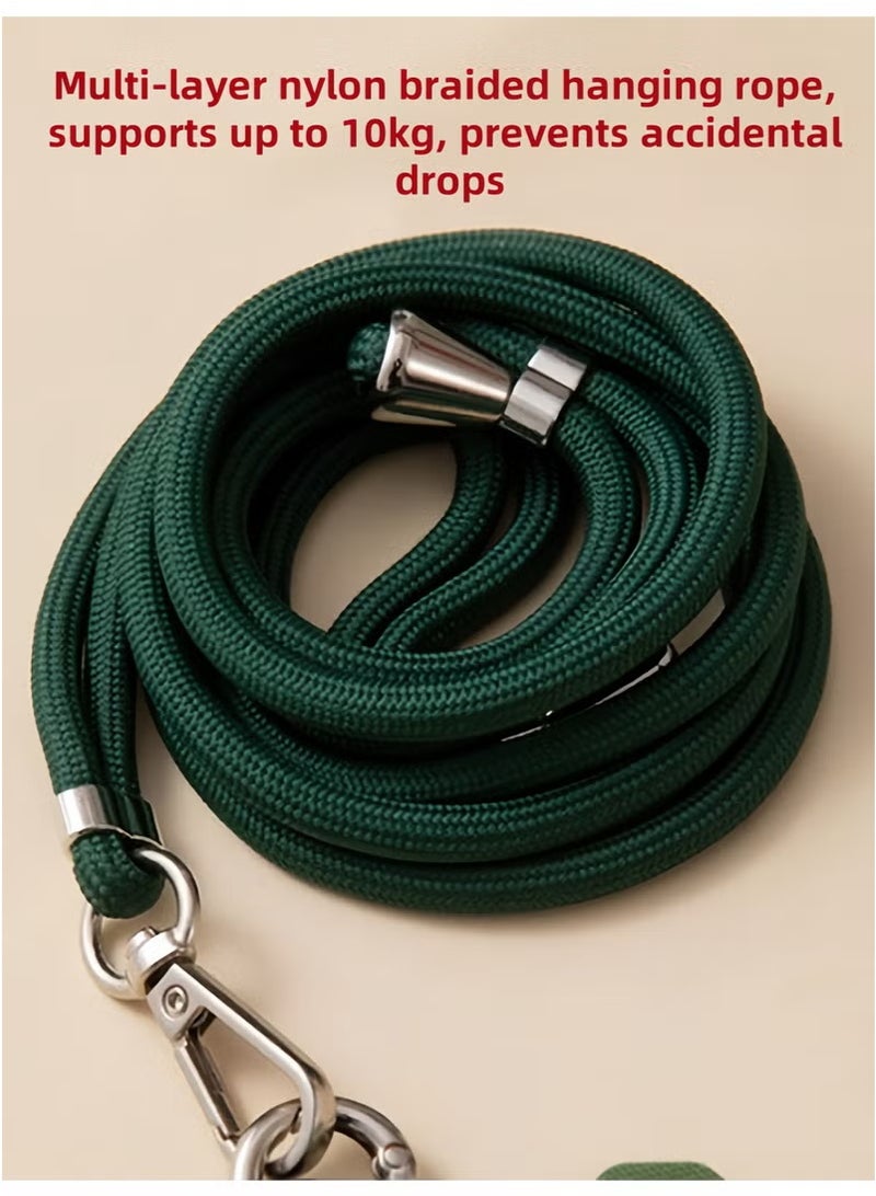 Universal Cell Phone Lanyard with Adjustable Nylon Crossbody Strap, Fits Most Smartphones (Black)  - Image 3