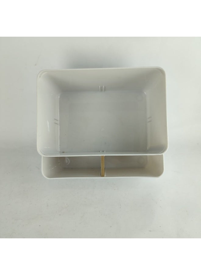 Acrylic tissue box with remote control and wooden lid - Image 2