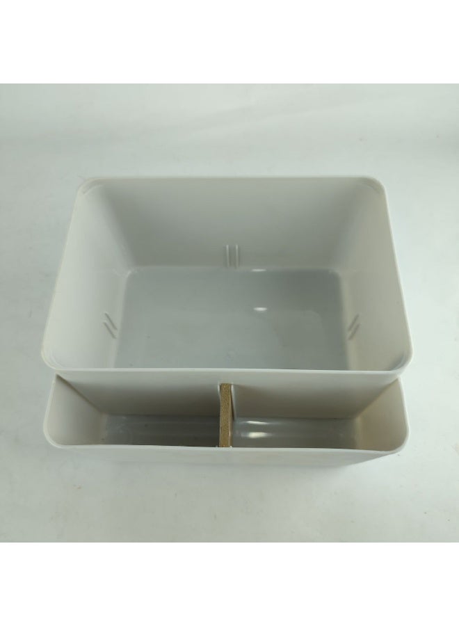 Acrylic tissue box with remote control and wooden lid - Image 4