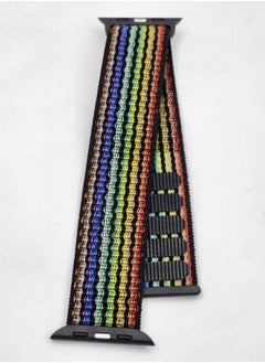 For Apple Watch ALL Series (42mm 44mm 45mm) & Apple Watch Ultra (49mm) Nylon Sport Replacement Strap Bands With Adjustable Closure - MULTICOLOR