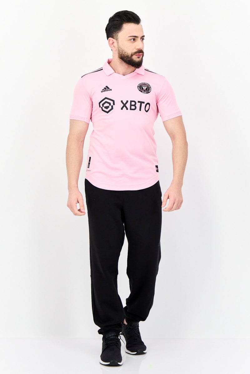 Adidas Men Sportswear Fit Short Sleeve Football Jersey, Pink - Image 4