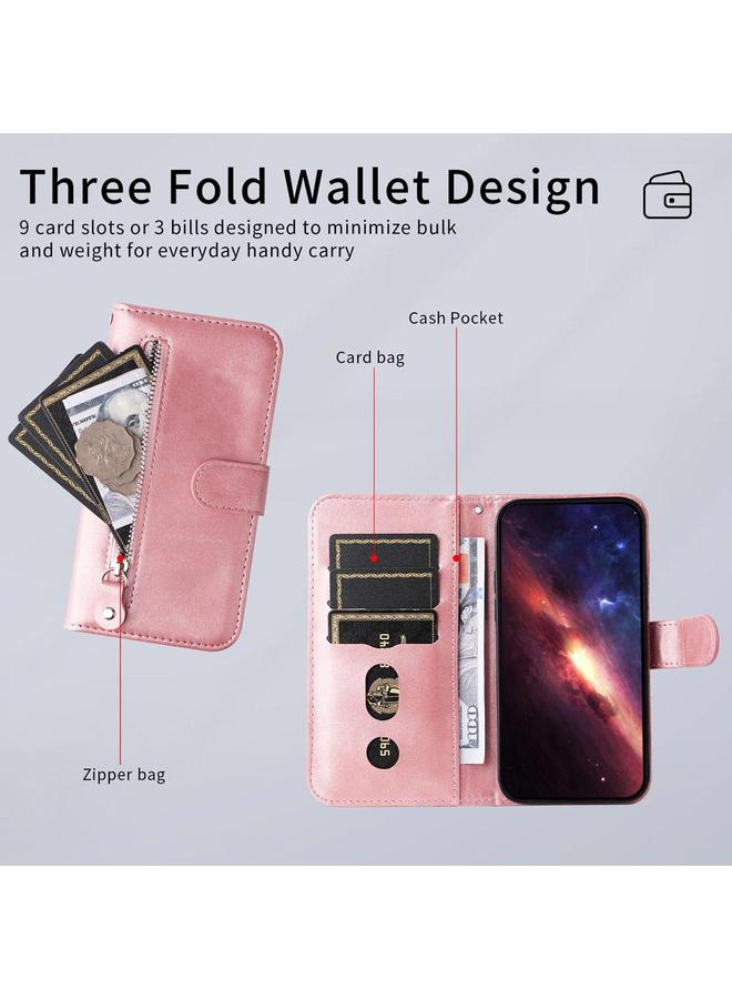 S-TOP Case For Redmi Note 14 4G 164.84mm Fashion Calf Texture Zipper Leather Phone Case - Image 3