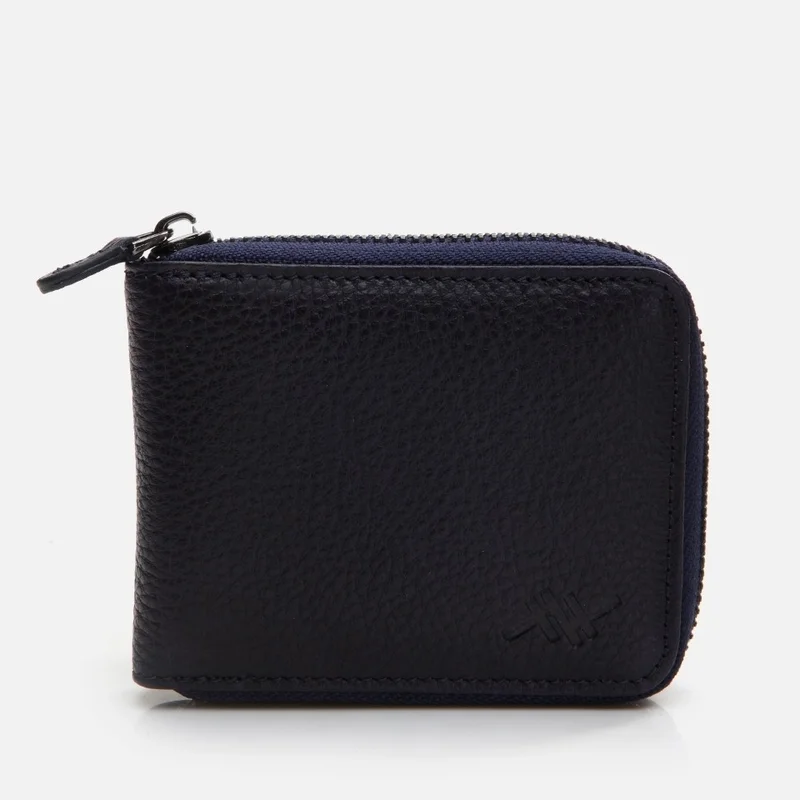 Hotiç 06CUH290100A680 GENUINE Leather Navy Blue Men's Wallet