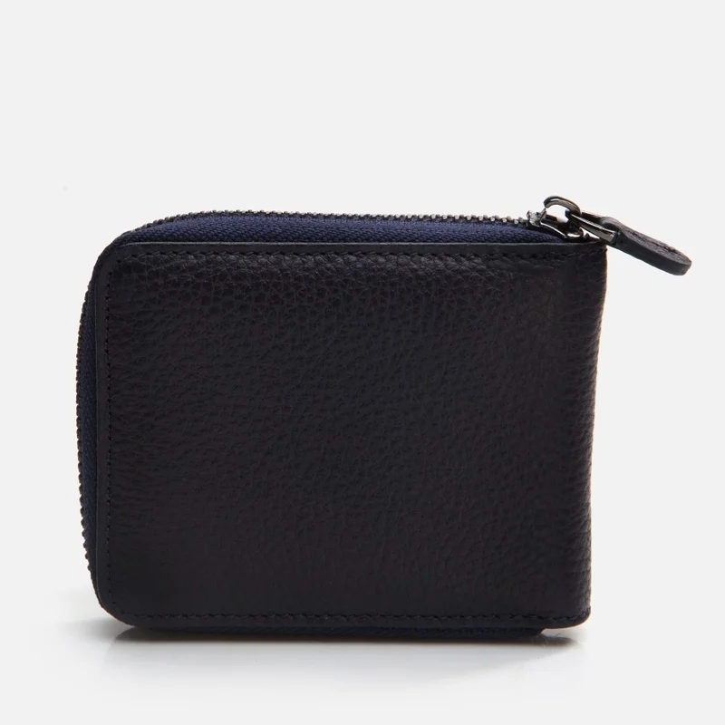 Hotiç 06CUH290100A680 GENUINE Leather Navy Blue Men's Wallet