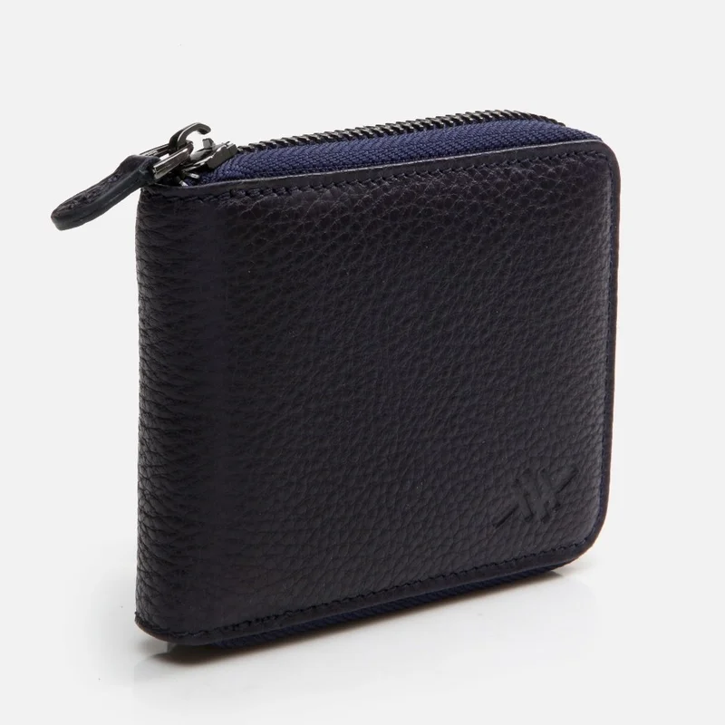 Hotiç 06CUH290100A680 GENUINE Leather Navy Blue Men's Wallet