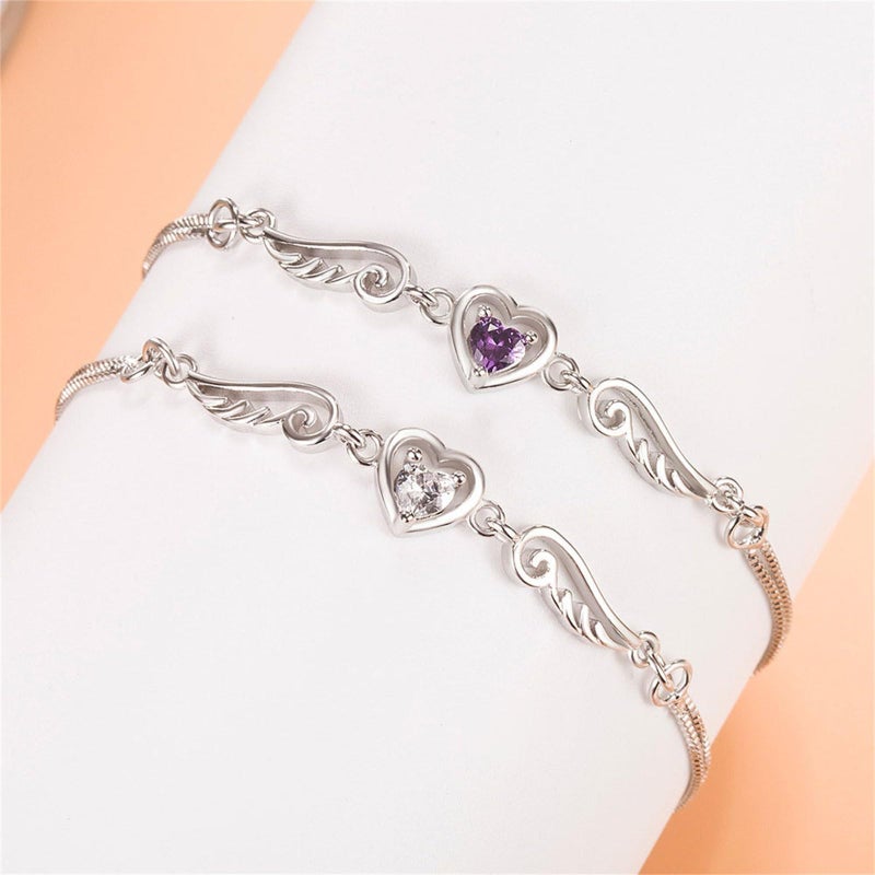 925 Sterling Silver Adjustable Heart Bracelet Gift For Women Mother Best Friend - Image 3