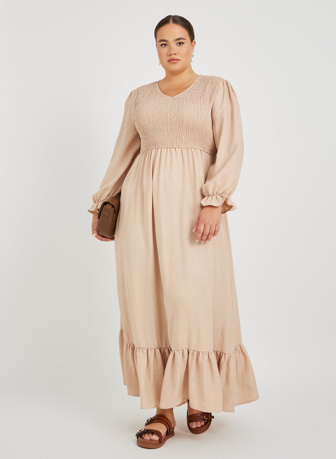 Styli Smocked Bodice Maxi Dress - Image 2