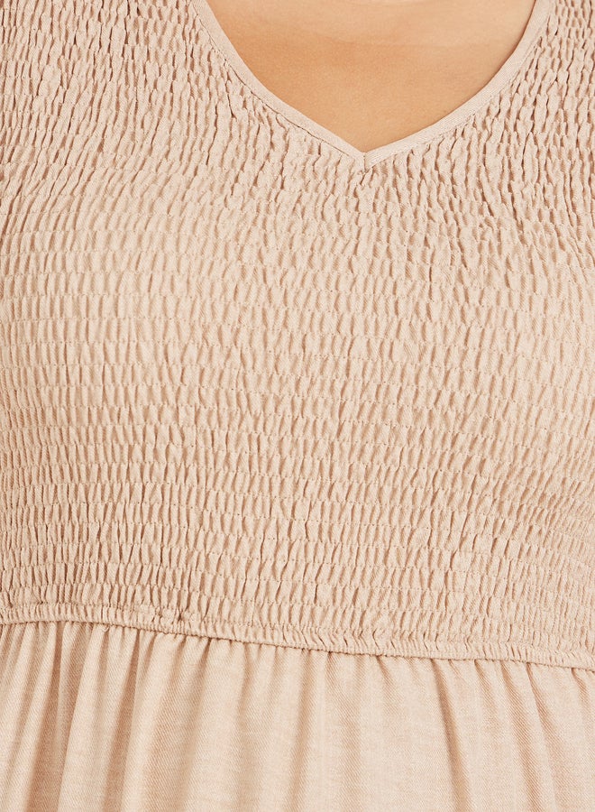 Styli Smocked Bodice Maxi Dress - Image 4