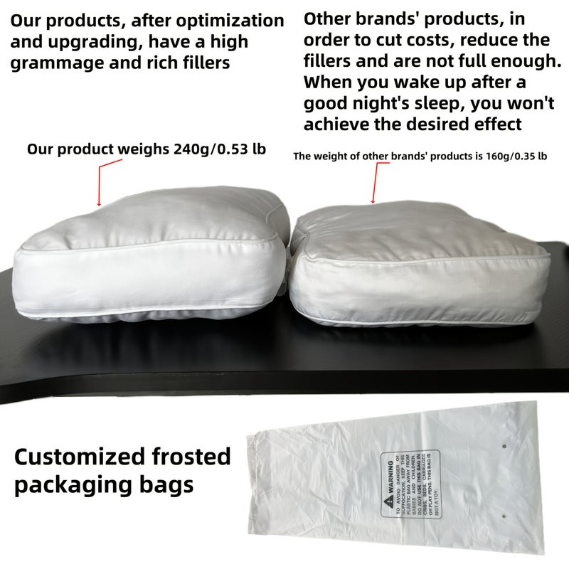 White Adjustable Ergonomic Leg Pillow for Side and Back Sleepers - Image 3