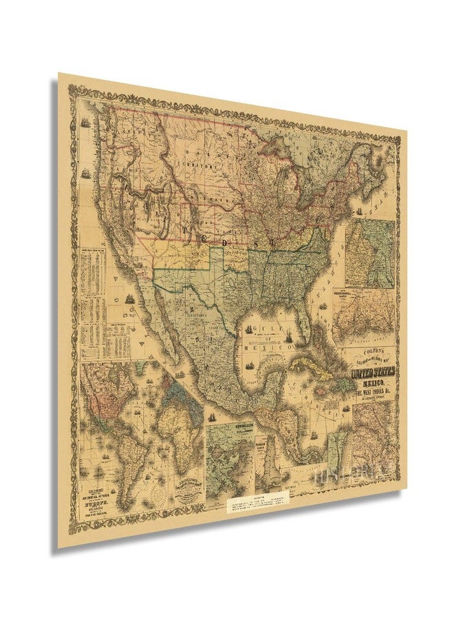HISTORIX Vintage 1862 United States Railroad & Military Map – 18x24 Inch Civil War Era Poster Featuring USA, Mexico & West Indies – Historical Wall Art for US History Lovers (2 Sizes) - Image 1