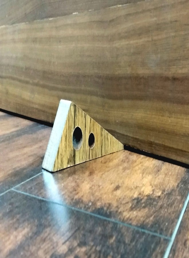 VAH New Block Wedge Design Small Non-Slip Wooden Door Stoppers - to Stop Or Jam The Doors - Image 3