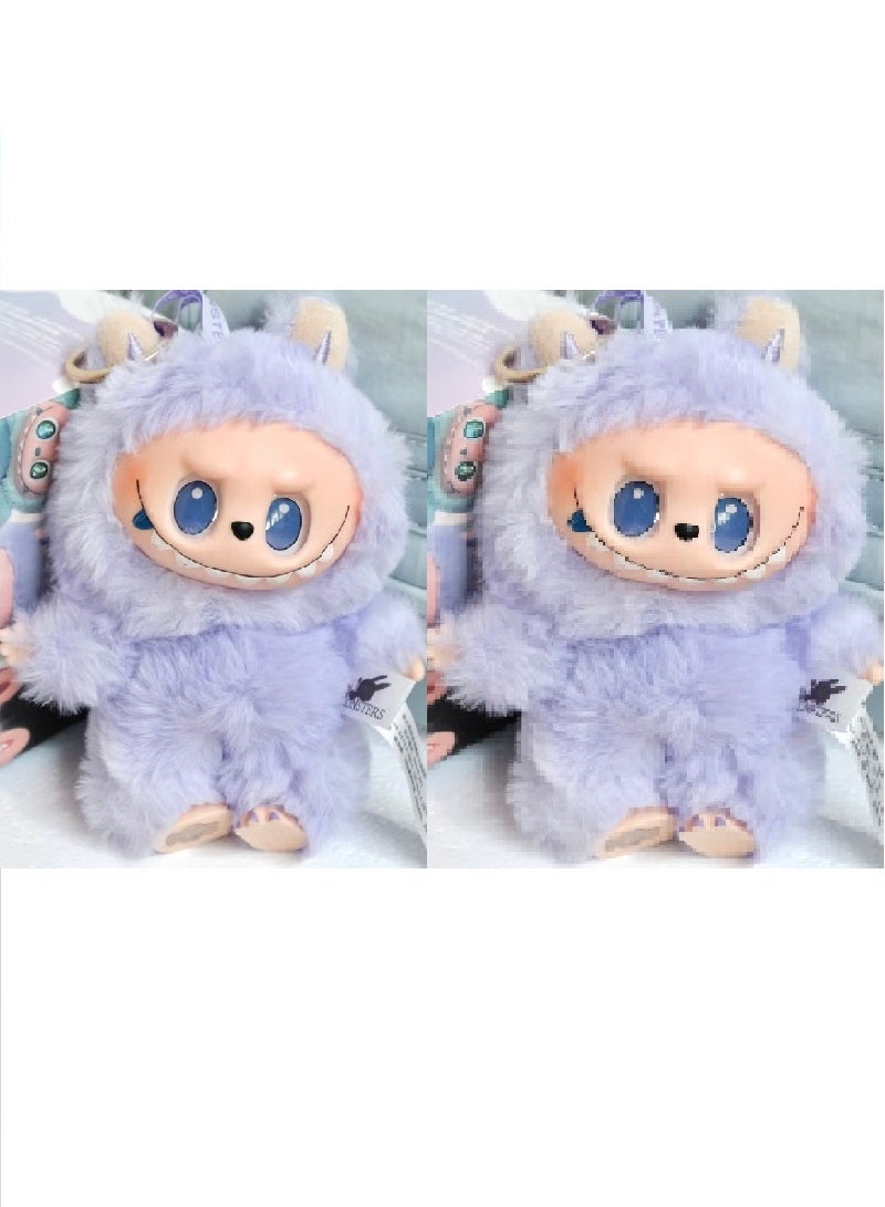 Pop Mart x Bobo & Coco Labubu Plush Keychain – Luck Purple Limited Edition Gift of FortunePack Of 2