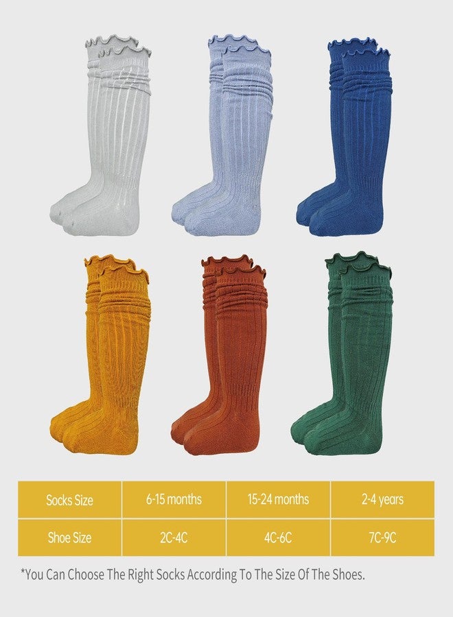 MINI PANDA 6 Pairs of Baby Socks, Toddler Knee-High Socks for Boys and Girls - Image 3