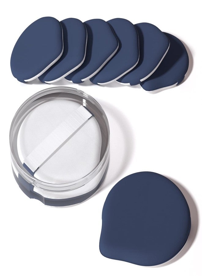 MOHOPE 8Pcs Air Cushion Makeup Puffs for Foundation with Portable Box | Latex-Free Blending Sponge for Liquid, Cream, Foundation and Powder | Teardrop Powder Puff | Blue - Image 1