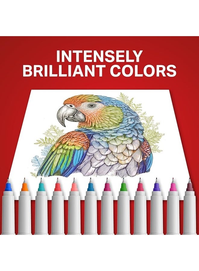 شاربي أقلام ماركر دائمة شاربى بسن فائق النحافة كلر بيرست بألوان متنوعة طقم مكوّن من 24 قلم - Image 3