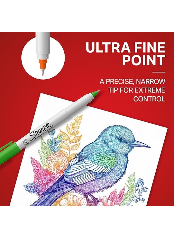 شاربي أقلام ماركر دائمة شاربى بسن فائق النحافة كلر بيرست بألوان متنوعة طقم مكوّن من 24 قلم - Image 5