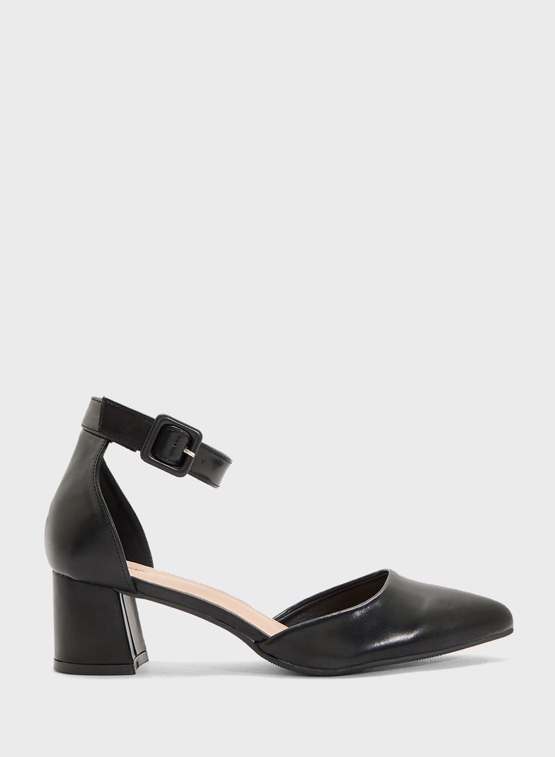 آن ميشيل حذاء بكعب منخفض مع حزام للكاحل - Image 1