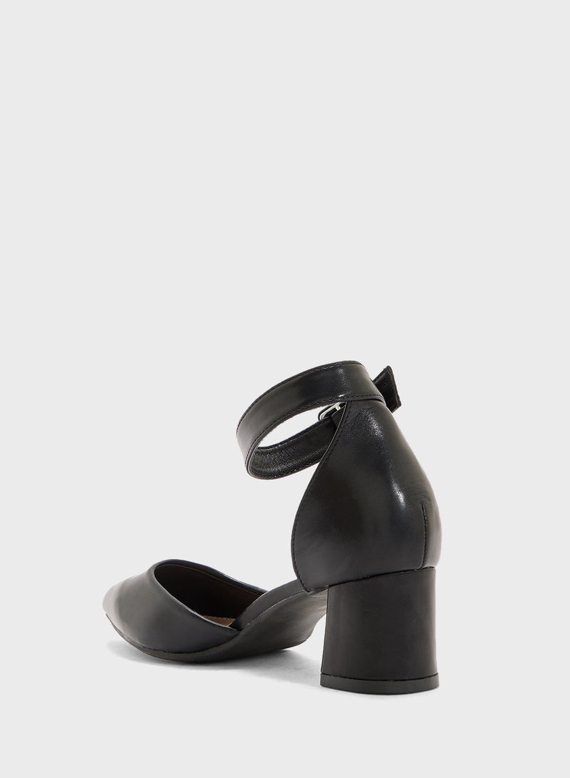 آن ميشيل حذاء بكعب منخفض مع حزام للكاحل - Image 3