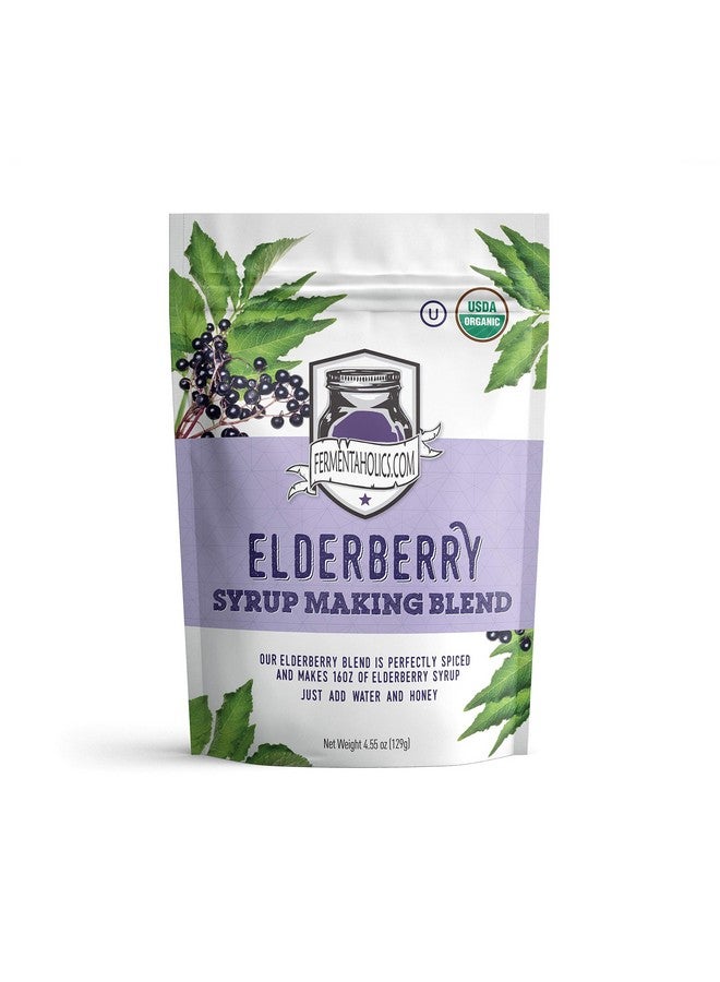 Fermentaholics | USDA Organic Dried Elderberry Syrup Making Blend - | Easily Make Your Own Elderberry Syrup or Tea! | All Natural Free of Chemicals | - Image 1