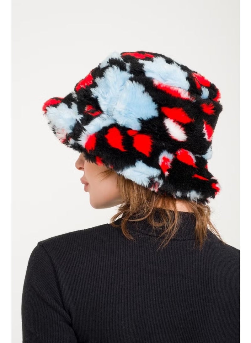 Bahels Women's Special Series Patterned Plush Bucket Hat - Image 3