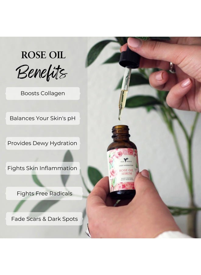 Baja Basics Rose Oil for Face, Rose Essential Oil, Face Serum for Skin, Hair and Nails, Unrefined Moisturizer, Hydrating Skincare Product 1 oz - Image 4