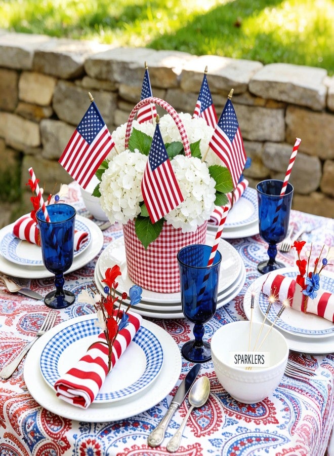 wonlex 250th Independence Day Napkin Rings Set of 12, July of 4 Festive Napkin Ring Buckles, Patriotic Red Blue White Floral Design for Wedding Table Setting Banquet Family Celebrate - Image 4