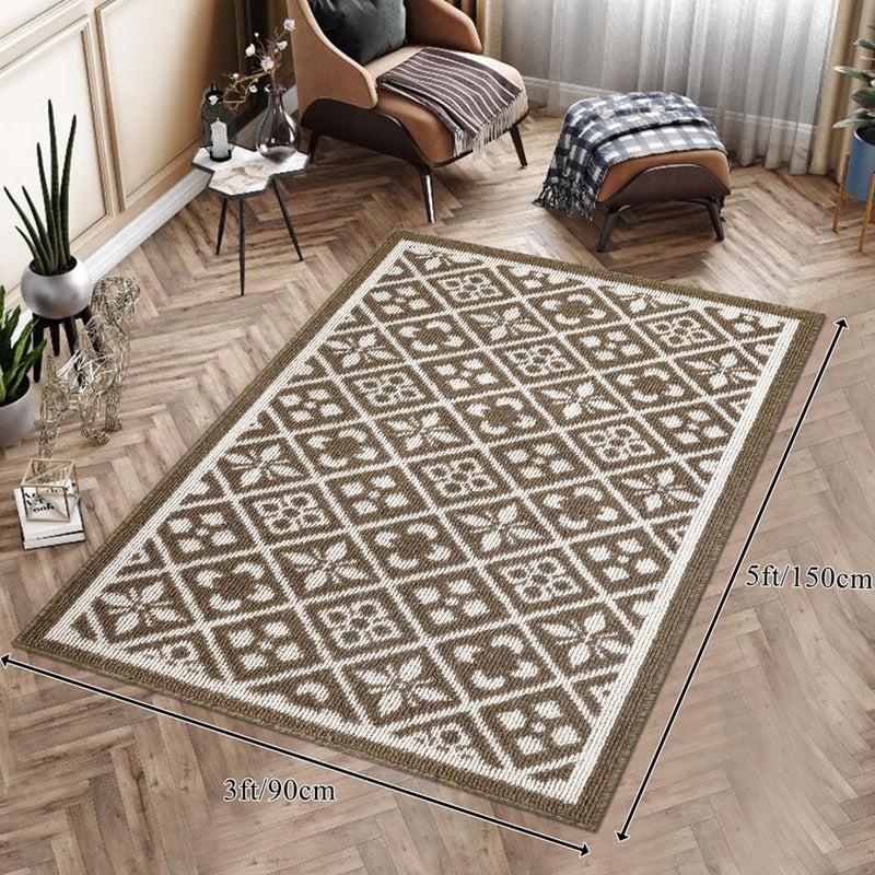 Ileading Indoor Door Mat 3x5ft Absorbent Dog Mats for Muddy Paws,Machine Washable Small Living Room Area Rug with Non-Slip Rubber Backing Low-Profile Inside Carpet for Hallway,Entryway,Kitchen(Brown) - Image 2