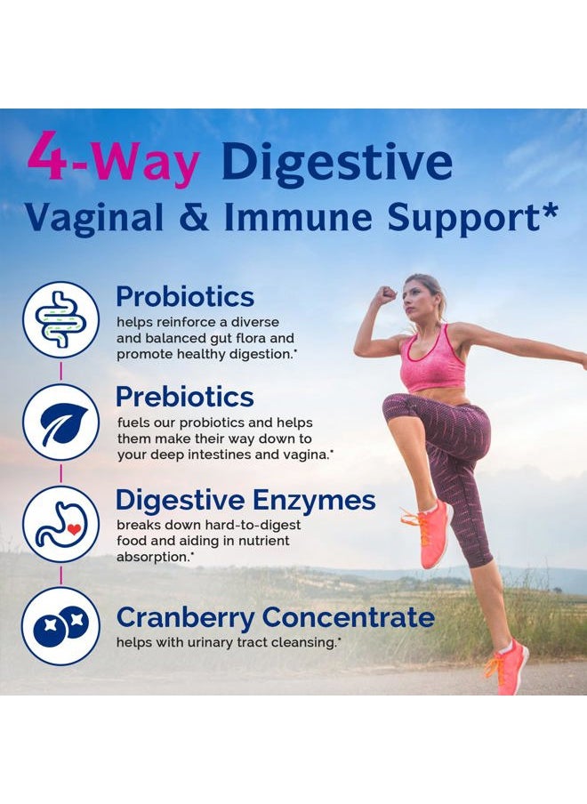 Innate Vitality Women's Probiotics, 120 Billion CFU, 32 Tested Strains, Probiotics for Women, Yeast Control, Vaginal pH Support, Prebiotics, Digestive Enzymes, Cranberry, Once Daily 30 Veggie Capsules  - Image 4