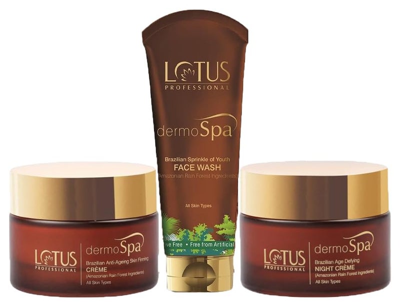 Lotus Professional Lotus Professional dermoSpa Brazilian Day Cream_50g  Night Cream_50g  Face Wash_80g  Set of 3 - Image 1