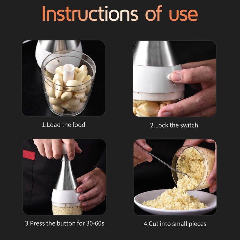 Suicune Hand Food Chopper Manual Food Processor Vegetable Quick Chopper Stainless Steel Onion Chopper for Garlic Salad Nuts Herbs - Image 5