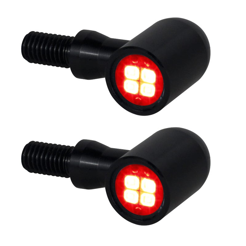 QUASCO LED Tun Signals Universal Mini Motorcycle Blinkers Brake Tail Lights Compatible with Harley Honda Kawasaki Suzuki Triumph Yamaha - Image 1