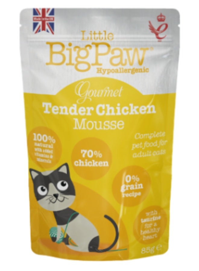 Little Big Paw Little Big Paw Gourmet Chicken Mousse Cat And Kitten Wet Food 85G - Image 3