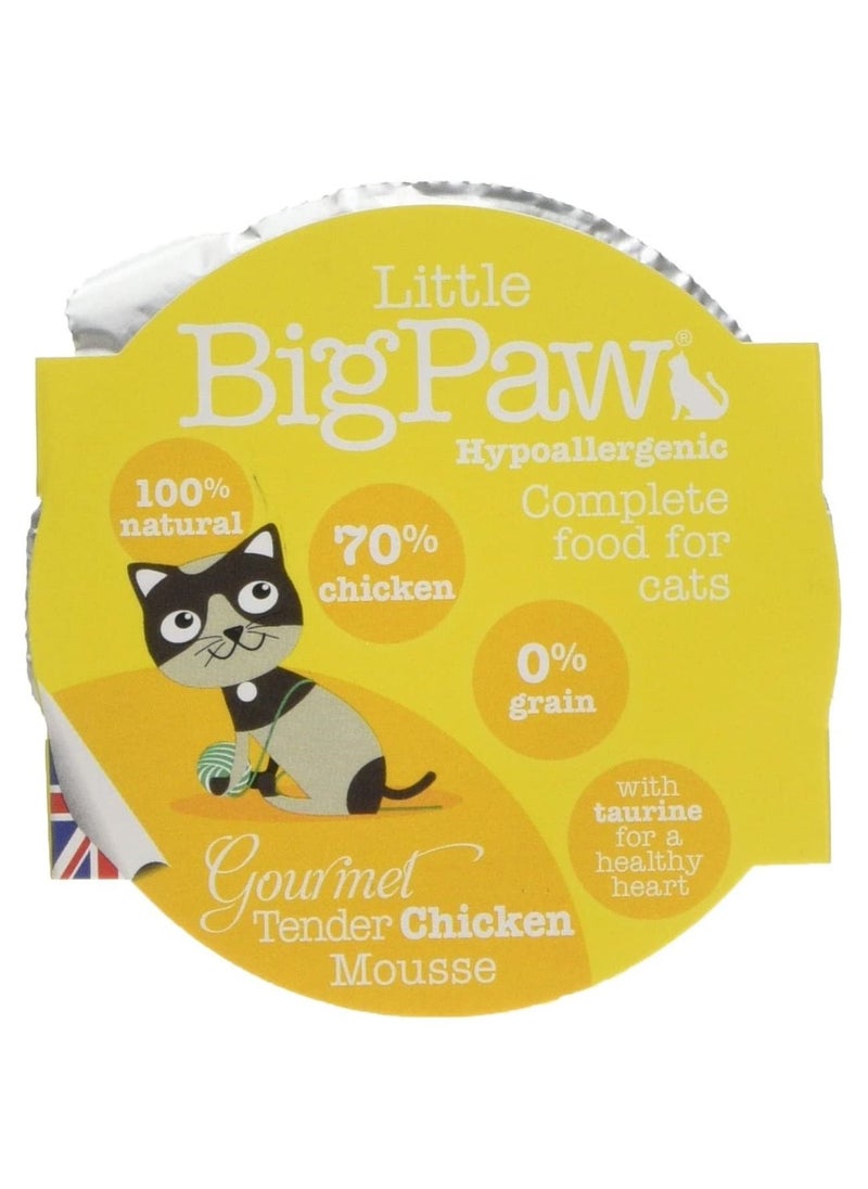 Little Big Paw - Little Big Paw Gourmet Chicken Mousse Cat And Kitten Wet Food 85G - Image 1